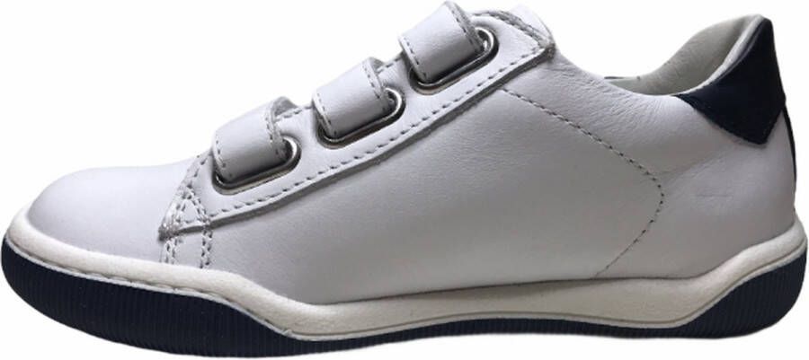 Naturino 3 velcro's lederen sneakers Cliff wit navy - Foto 5