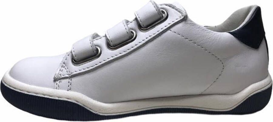 Naturino 3 velcro's lederen sneakers Cliff wit navy mt 25 - Foto 5