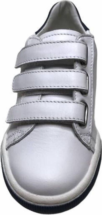 Naturino 3 velcro's lederen sneakers Cliff wit navy mt 25 - Foto 4