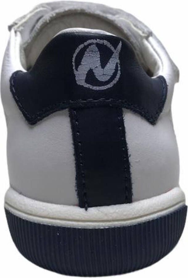 Naturino 3 velcro's lederen sneakers Cliff wit navy mt 25 - Foto 2