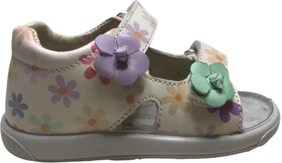 Naturino August 2 velcro's bloemen sandalen bloemen beige