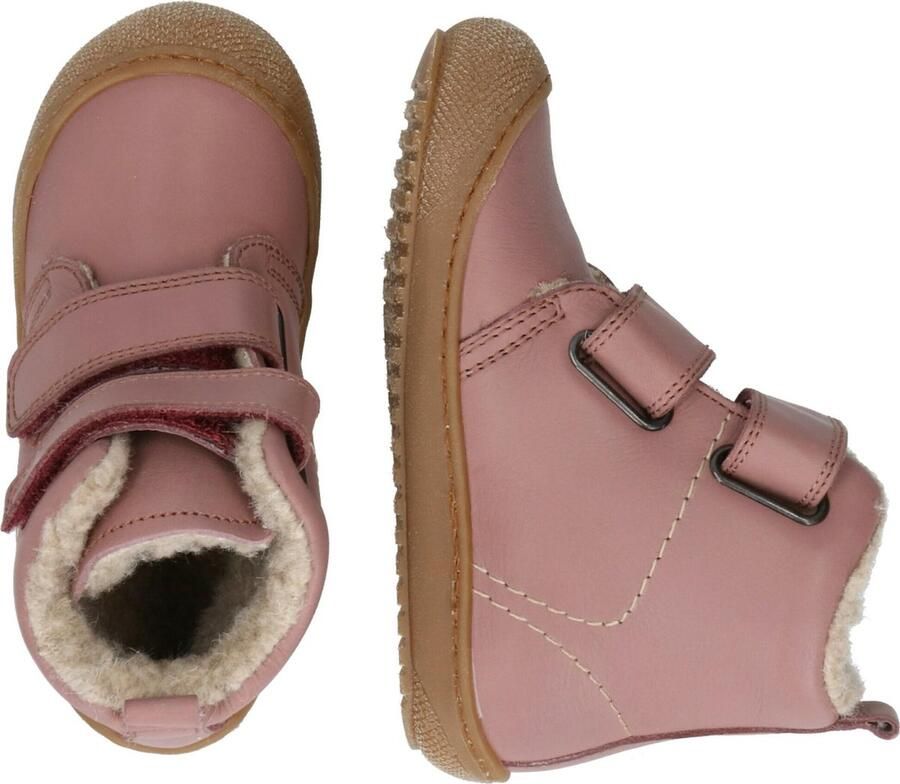 Naturino Bubble velcro effen warme hoge schoenen- Oud roze - Foto 3