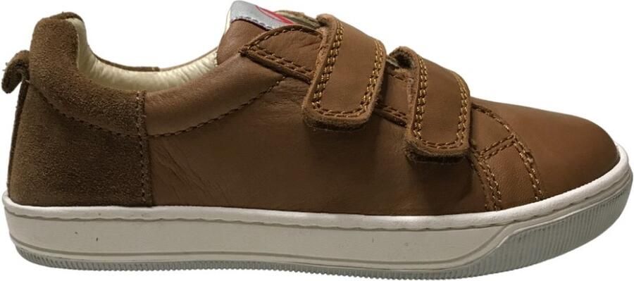 Naturino Caleb velcro's effen lederen schoenen- Cognac - Foto 2