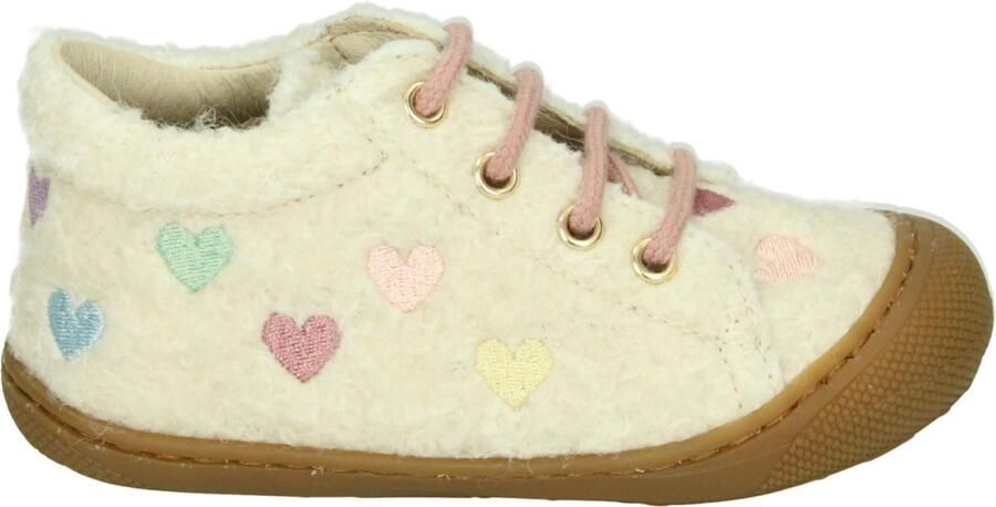 Naturino COCOON EMBR.LOVE Half-hoog Wit beige