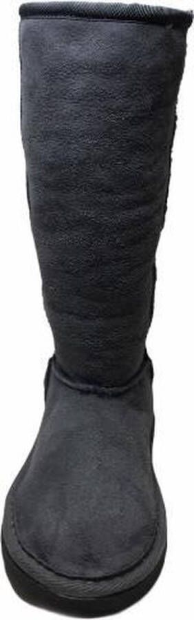 Naturino effen lederen warme lange laarzen uggy 3327 Antracite - Foto 6