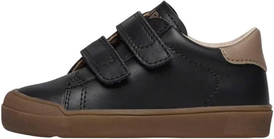 Naturino Eindhoven VL velcro's bumper lederen sneakers zwart