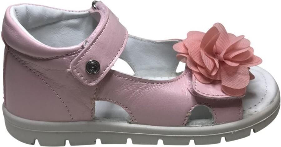 Naturino Falcotto Popsun velcro lederen sandalen bloem roze
