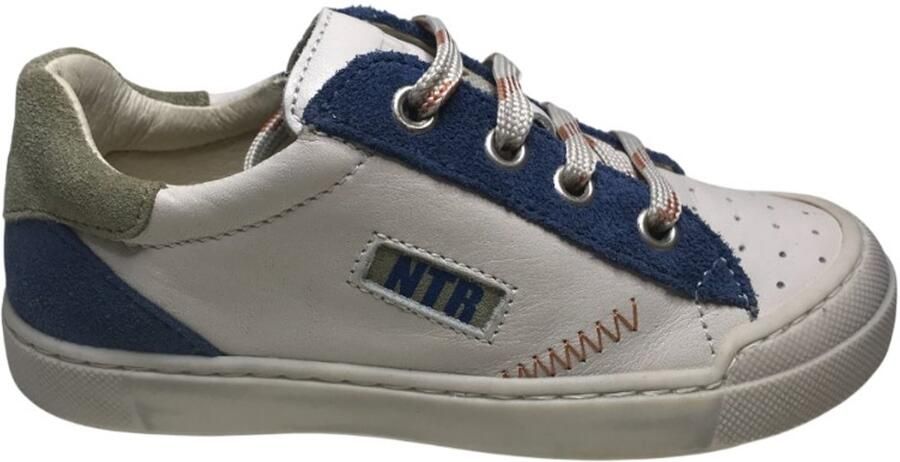 Naturino Faluk Zip veter rits bumper lederen sneakers beige