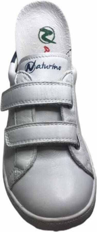 Naturino Hasselt Velcro's lederen sneakers gebroken wit navy