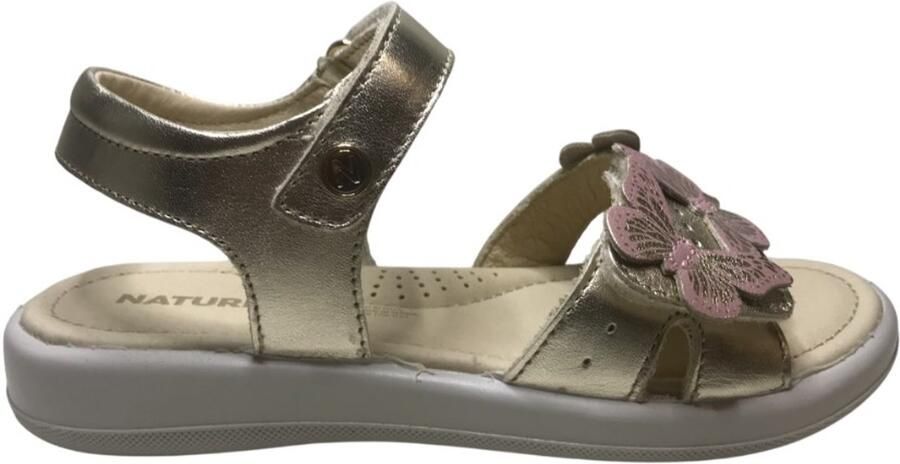 Naturino Miusa velcro's vlinders lederen sandalen goud
