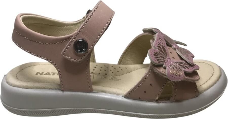Naturino Miusa velcro's vlinders lederen sandalen roze