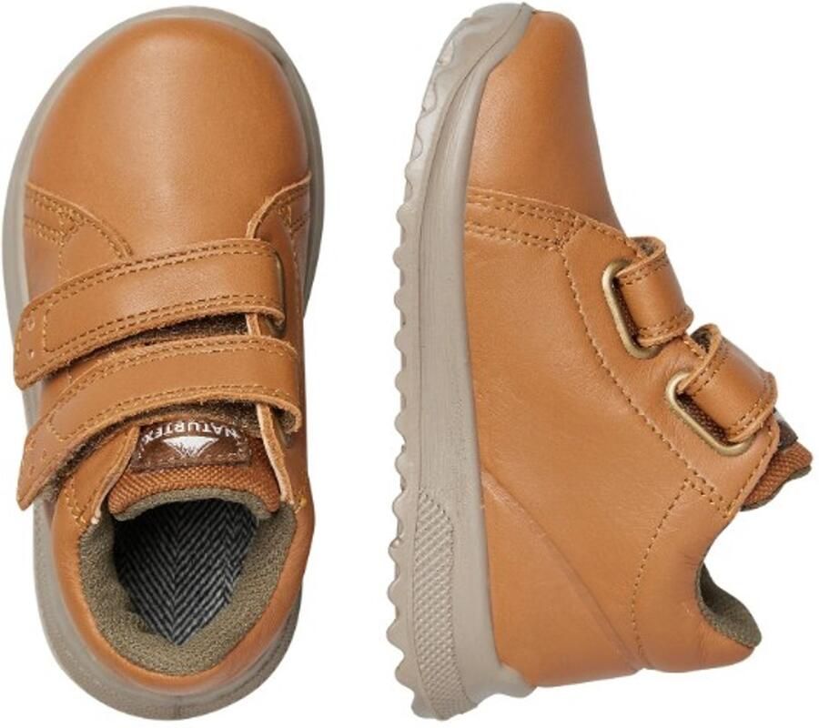 Naturino rainstep Parpar velcro warme effen sneakers cognac