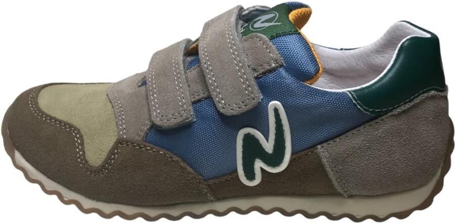 Naturino Sammy 2 VL velcro's lederen sportieve sneakers sand