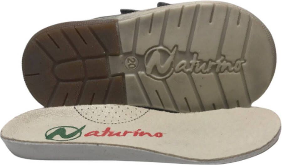 Naturino velcro bumper lederen sneakers Punky grijs rood - Foto 4