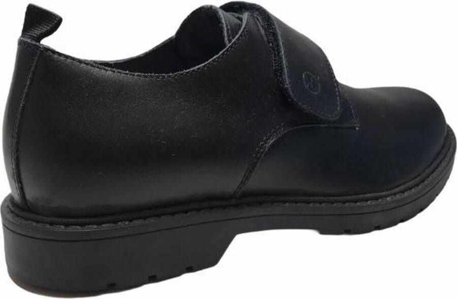 Naturino velcro effen lederen klassieke schoenen Abbey zwart