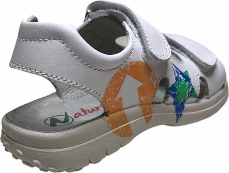 Naturino velcro pijl lederen sandalen Havasu wit