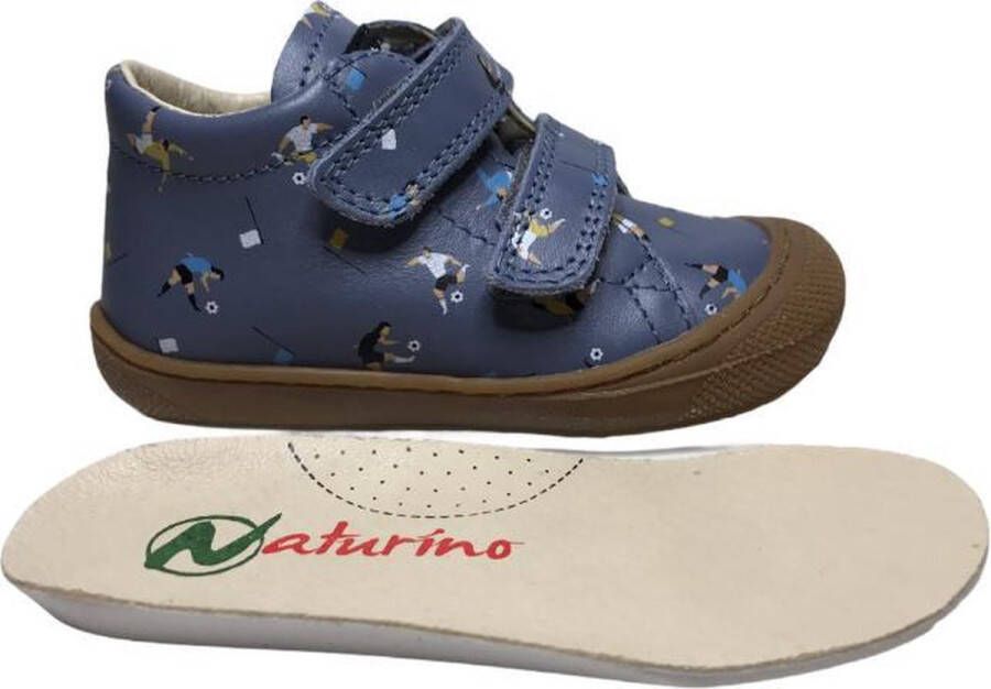 Naturino velcro voetballers lederen sneakers Cocoon blauw - Foto 2