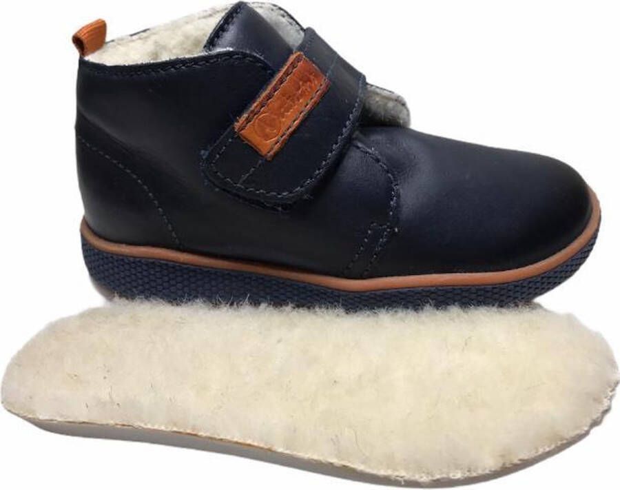 Naturino velcro warme hoge schoenen 5210 navy orange