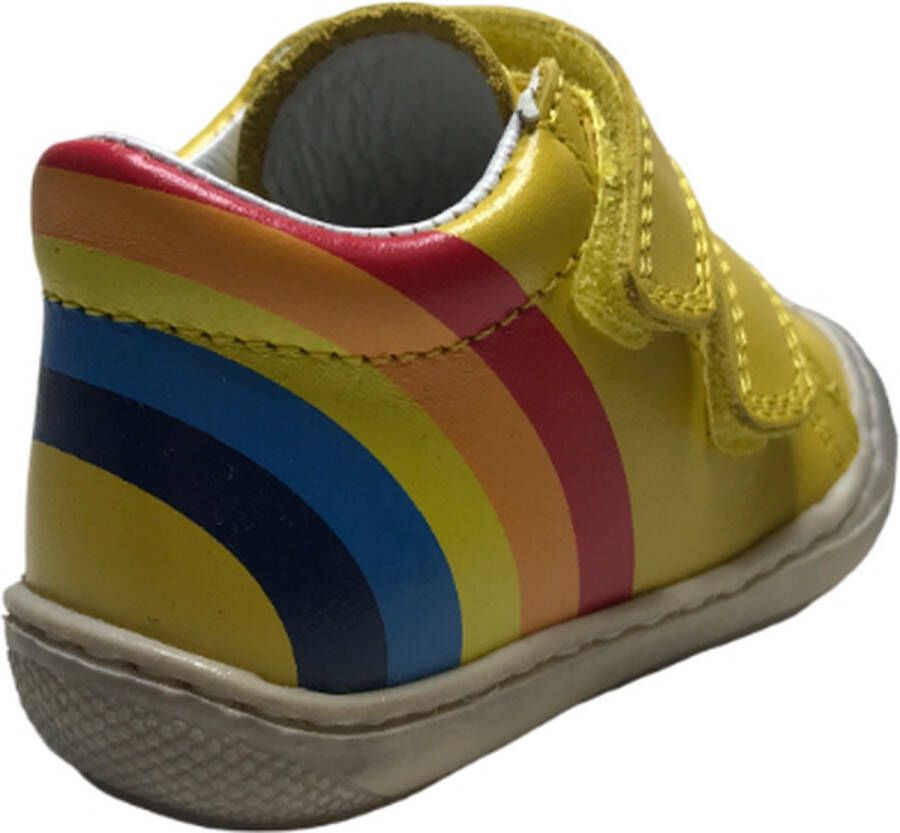 Naturino velcro's bumper regenboog lederen sneakers Maty geel - Foto 2