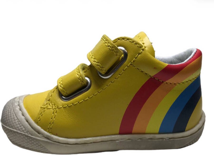 Naturino velcro's bumper regenboog lederen sneakers Maty geel - Foto 4