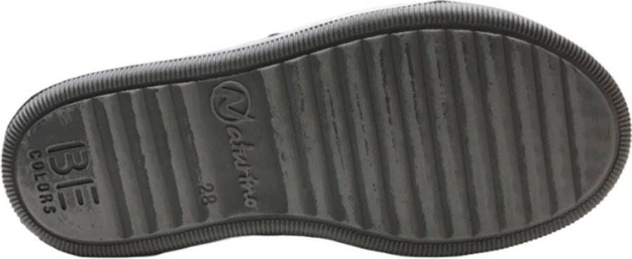 Naturino Velcro's effen lederen sneakers Caleb blauw - Foto 5