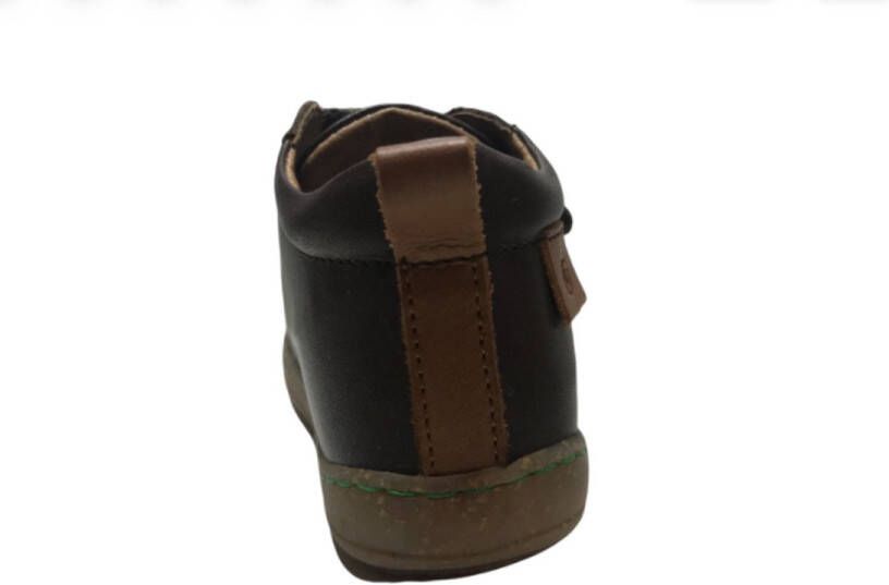 Naturino velcro's effen lederen sneakers Vento Bruin - Foto 3