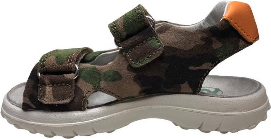 Naturino velcro's fluo gele pijl lederen sandalen Kahiwa camouflage groen Mt 24 - Foto 3
