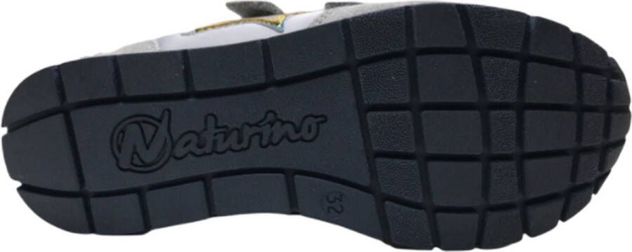 Naturino velcro's gele ster lederen sportieve sneakers Pat Grijs - Foto 3