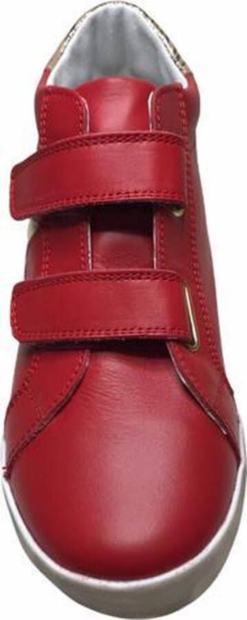 Naturino velcro's gouden ster hoge lederen sneakers Dorrie rood - Foto 5