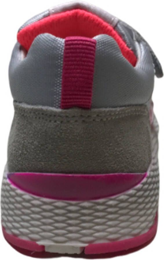 Naturino velcro's lederen sportieve sneakers Arik grijs fuxia - Foto 3