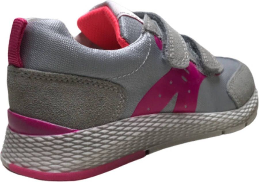 Naturino velcro's lederen sportieve sneakers Arik grijs fuxia - Foto 2