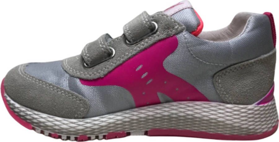 Naturino velcro's lederen sportieve sneakers Arik grijs fuxia - Foto 4