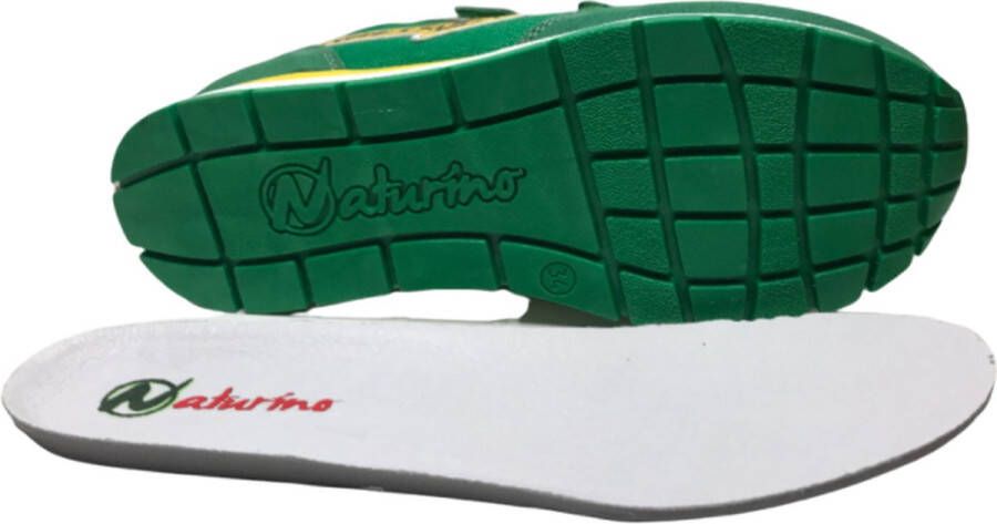 Naturino velcro's lederen sportieve sneakers Crunch Groen geel - Foto 4