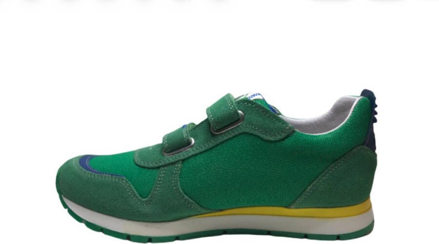 Naturino velcro's lederen sportieve sneakers Crunch Groen geel - Foto 2