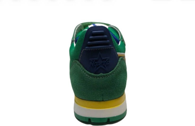 Naturino velcro's lederen sportieve sneakers Crunch Groen geel - Foto 3
