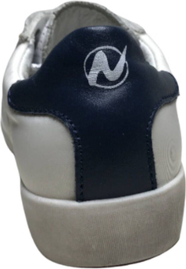 Naturino velcro's rode ster lederen nylon sneakers Annie Wit navy - Foto 2