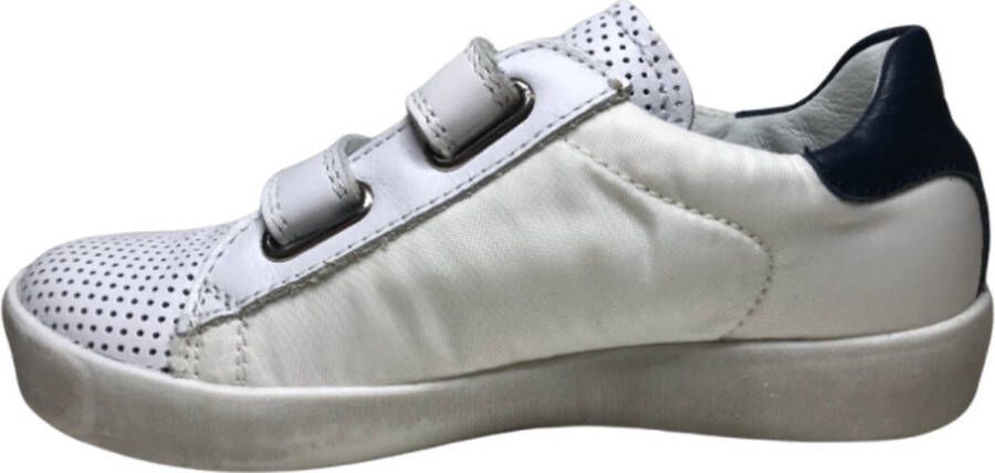Naturino velcro's rode ster lederen nylon sneakers Annie Wit navy - Foto 4