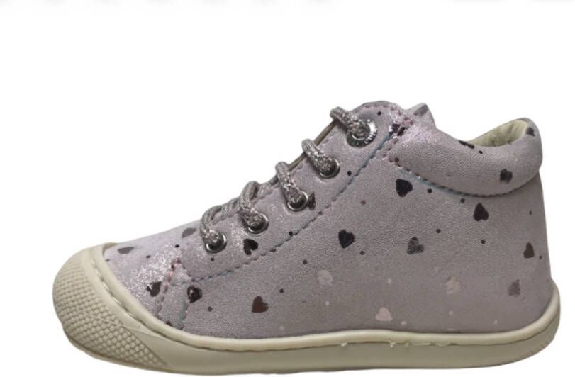 Naturino veter bumper hartjes lederen sneakers Cocoon roze - Foto 3