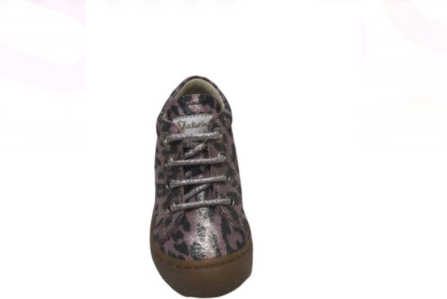 Naturino veter bumper metallic roze leopard print lederen schoenen Cocoon Roze