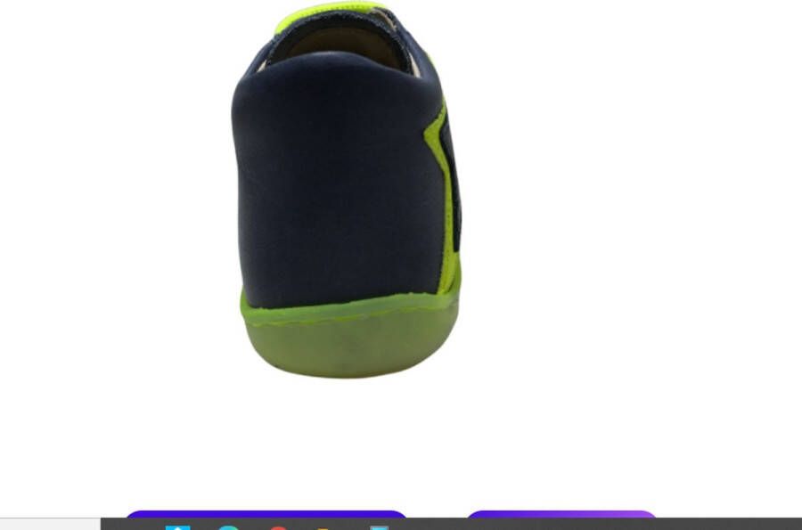 Naturino veter bumper navy ster lederen schoenen Frey Blauw