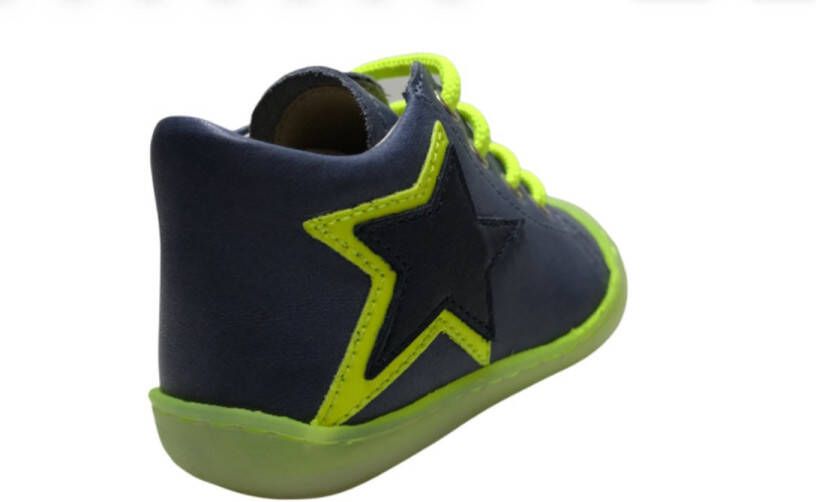 Naturino veter bumper navy ster lederen schoenen Frey Blauw - Foto 4