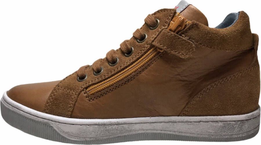 Naturino veter rits ster lederen hoge sneakers Clay Star cognac - Foto 3