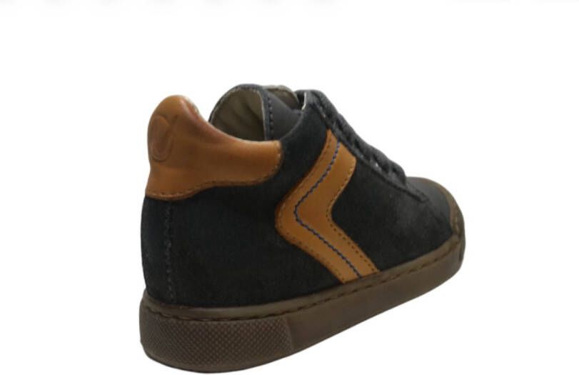 Naturino veter rits bumper hoge lederen sneakers Heist grijs oker - Foto 4