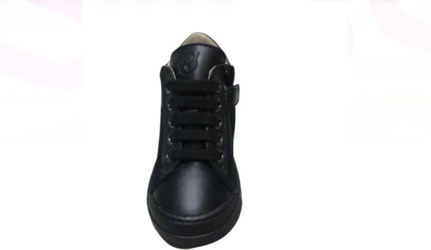 Naturino veter rits bumper hoge lederen sneakers Heist zwart grijs - Foto 3