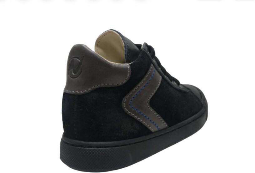 Naturino veter rits bumper hoge lederen sneakers Heist zwart grijs - Foto 2