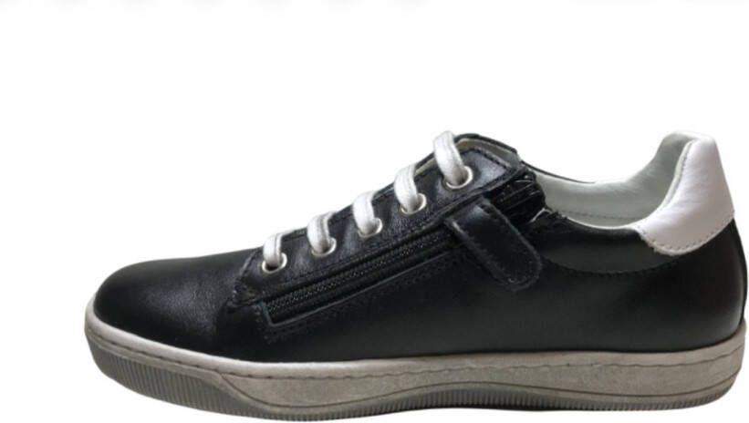 Naturino veter rits ster lederen sneakers Andy zwart wit - Foto 5
