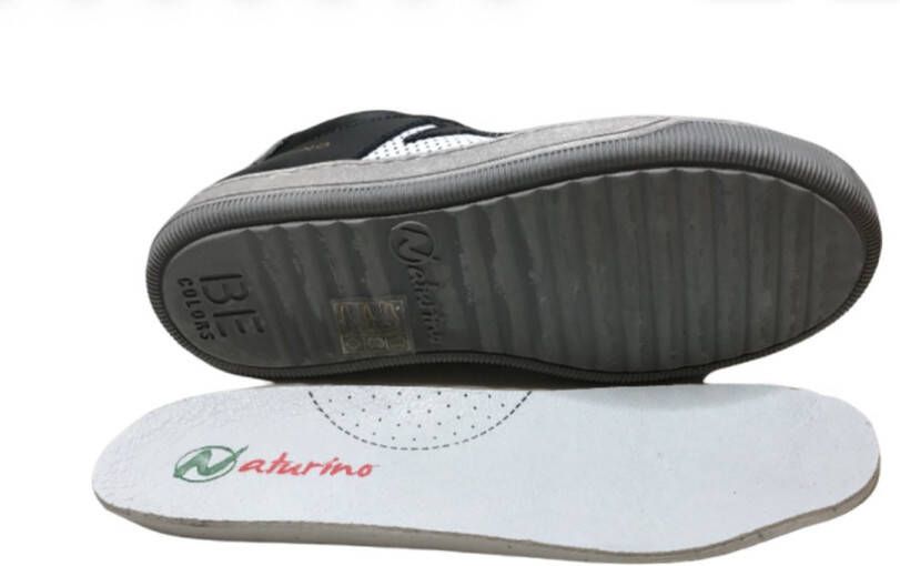 Naturino veter rits ster lederen sneakers Andy zwart wit - Foto 3