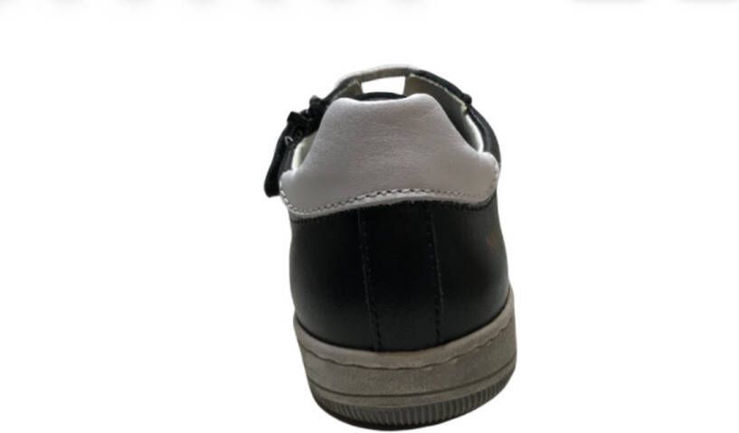 Naturino veter rits ster lederen sneakers Andy zwart wit - Foto 4