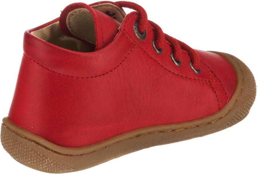 Naturino veters effen lederen sneakers Cocoon rood