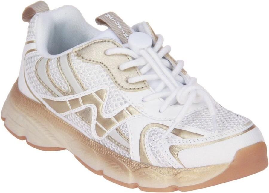 Naturino wave sneaker wit-goud